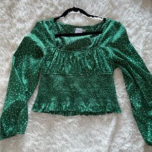 Green Princess Polly Top- size 8